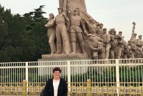 Jacqui at Tiananmen Square